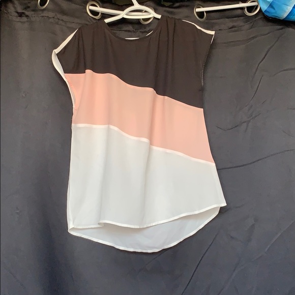 Pink white and black blouse - Picture 1 of 2